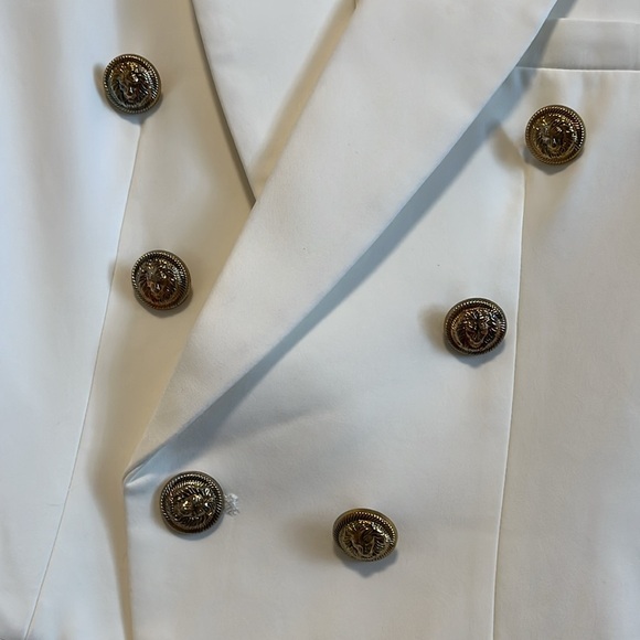 Women’s Classic Tailored Double Breast Blazer Gold Button - Picture 6 of 13